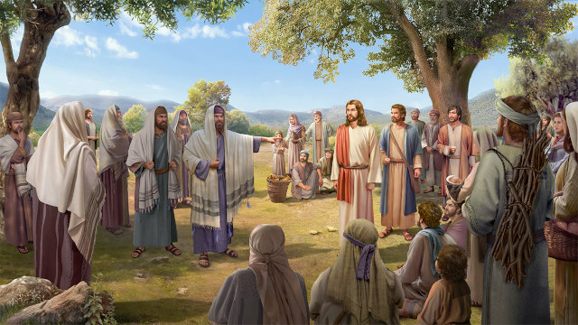 文士和法利賽人故意攔阻人們聽主耶穌講道