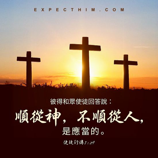 順從神,不順從人,是應當的